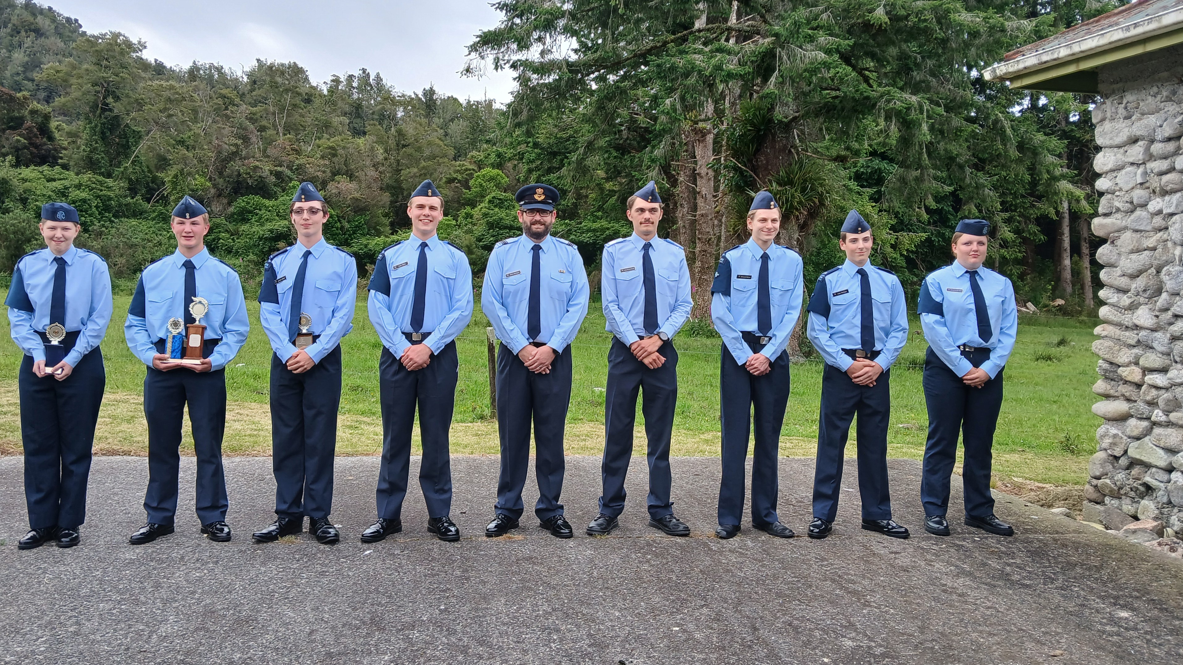 Our unit in dress blues