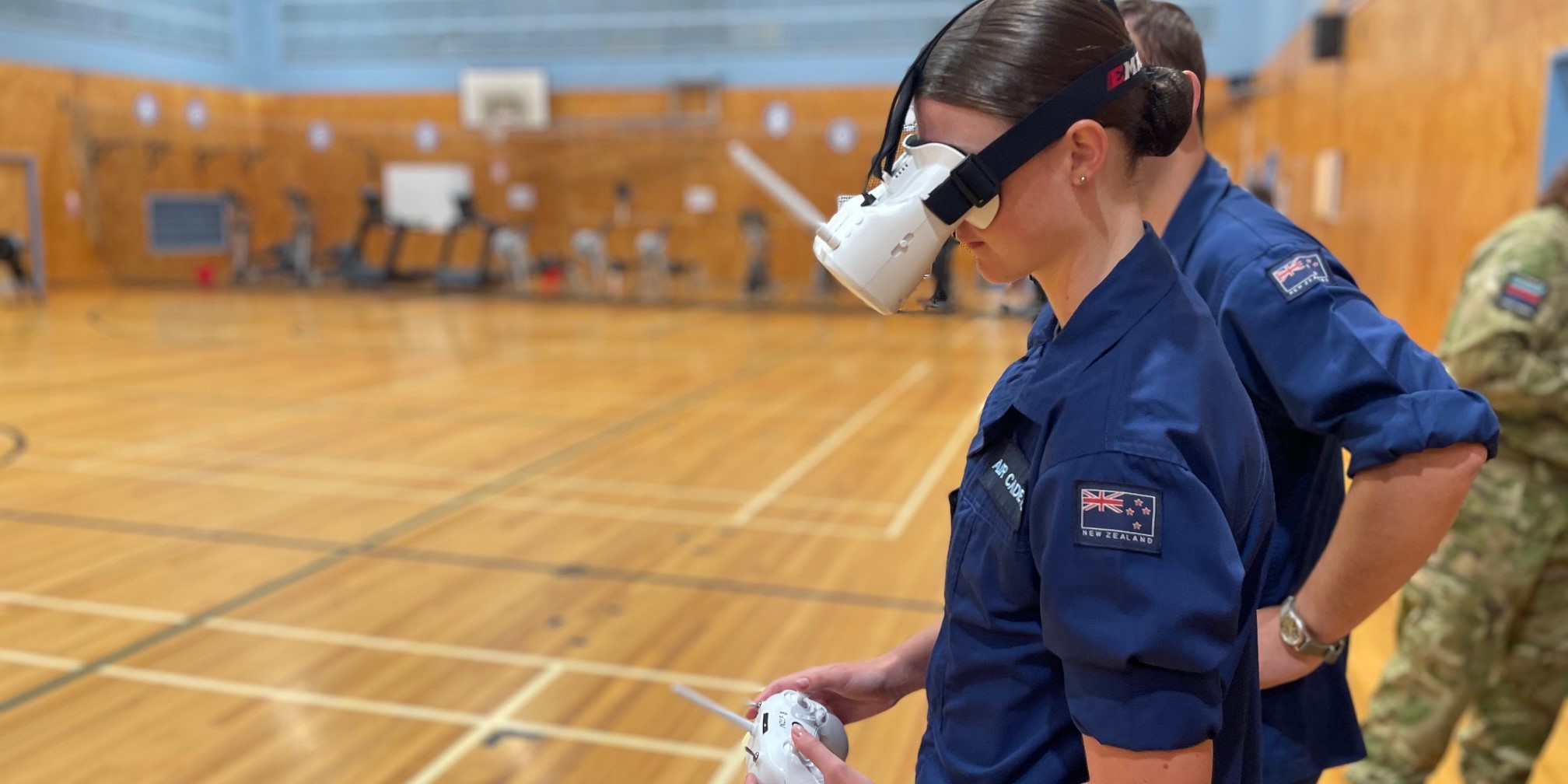 Air Cadet operating a FPV drone